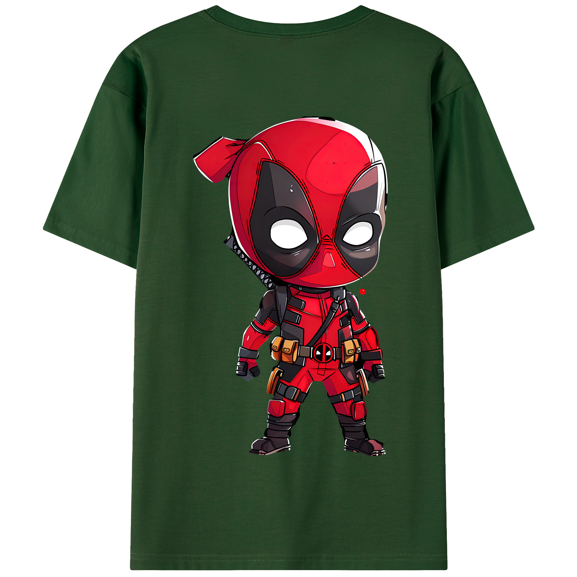 （画像用） Deadpool デッドプール 綿100％半袖Tシャツ（背面プリント）